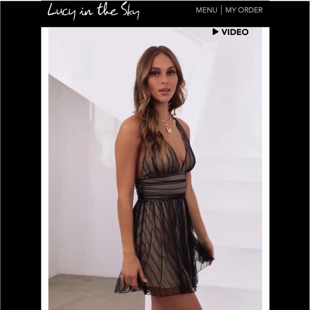 lucy in the sky black and brown dress